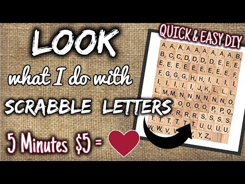 LOOK what I do with WOOD SCRABBLE LETTERS | 5 Minute QUICK & EASY DIY
