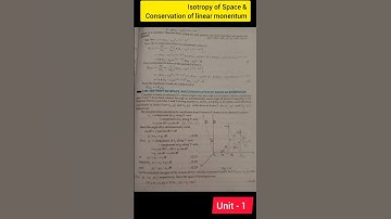 Isotropy of Space & Conservation of Angular Momentum || Unit - 1st || BS.c. - 1st Year || P.U.Chd.