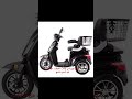 سكوتر كهربائي بثلاث عجلات مع شاشة ليد أسود لامع 
