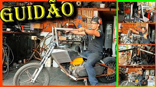 Guidão "seca suvaco" para moto Chopper com motor estacionário 13 hp!!