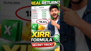 Excel XIRR Formula | Investment ka Real Return kaise nikale? 💰 #excel #greatreturns #lrr #exceltips