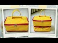 DIY : Double Decker Expendable Cosmetic Bag Tutorial By Anamika Mishra.....