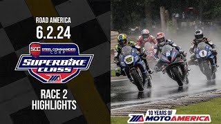 Steel Commander Superbike Race at Road America 2024 - HIGHLIGHTS | MotoAmerica