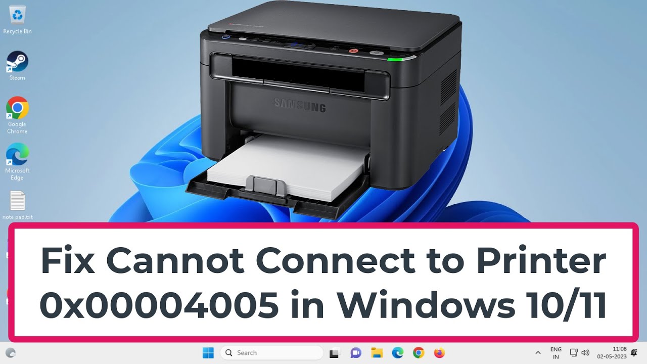 Fix Cannot Connect to Printer 0x00004005 in Windows 10/11 YouTube