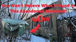 In This Abandoned Mansion I Made An Incredible Discovery Which You Are Not Going To Believe!