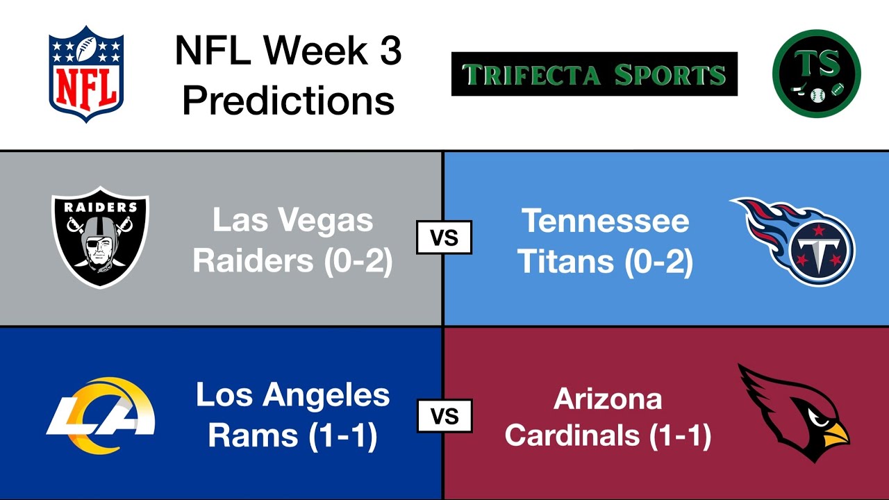 NFL Week 3 Predictions (2022) YouTube