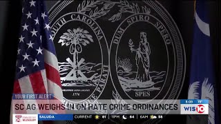 SC Attorney General says local hate crime ordinances could be struck down by state Supreme Court