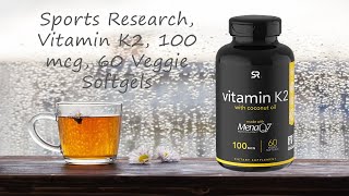 Sports Research, Vitamin K2, 100 mcg, 60 Veggie Softgels