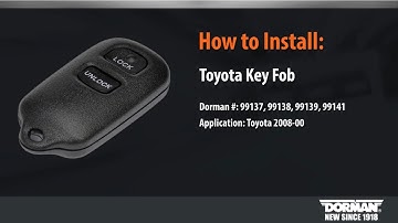 How to Program a Dorman Toyota Key Fob 99137, 99138, 99139, 99141