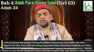 Pengajian Sufi | Peringatan Bg Mereka Yg Terpedaya | Bab 4: Adab Salafussoleh Yg Lain (Siri 63)