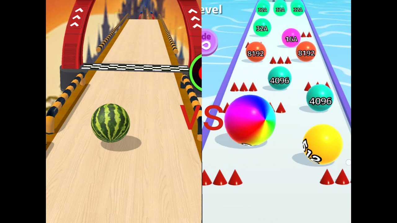Ball race 3d vs Ballrun 2048 - YouTube