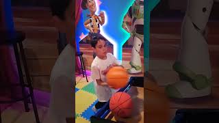 Giovanni shooting some hoops