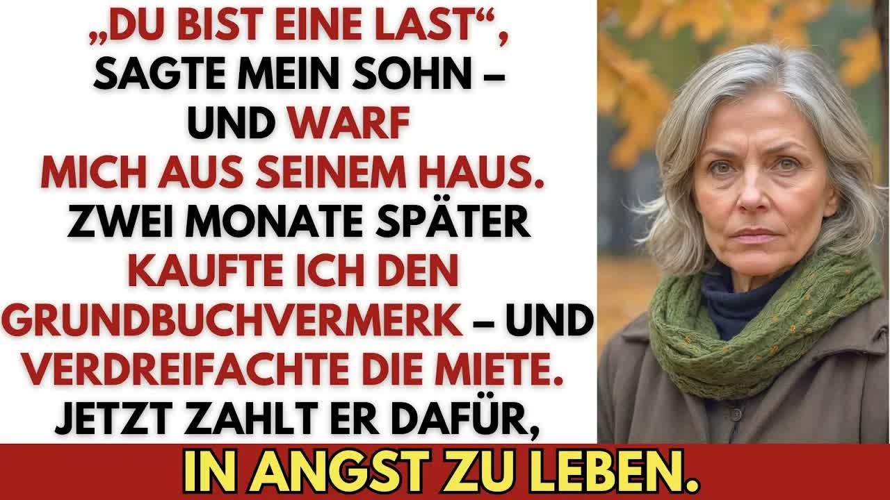 Mein Sohn warf mich raus, weil ich „eine Last“ war – also kaufte ich sein Haus und erhöhte die M