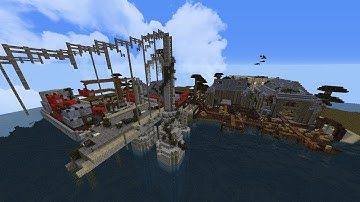 Minecraft - Building an Apocalyptic City Ep. 2 - The Shipping Yard (Timelapse)