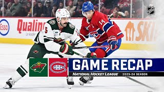 Wild @ Canadiens 10/17 | NHL Highlights 2023
