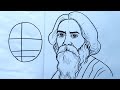 How to draw rabindranath tagore