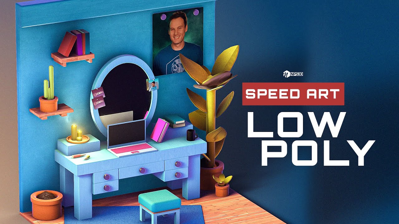 Creating a Low Poly Art Using 100% Element3d and After Effects