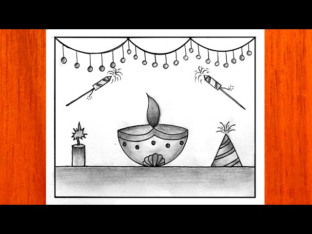 diwali diya drawing with oil pastels/diya drawing easy/diwali festival  drawings - YouTube | Diwali drawing, Diwali festival drawing, Art drawings  for kids