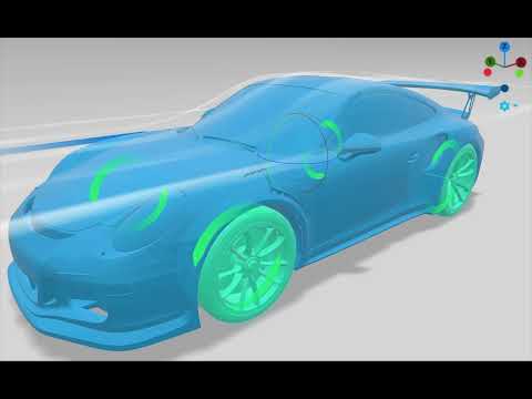 991.1 GT3 RS CFD Simulation with Airshaper (Cloud-Based OpenFOAM Solver)