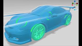 991.1 GT3 RS CFD Simulation with Airshaper (Cloud-Based OpenFOAM Solver)