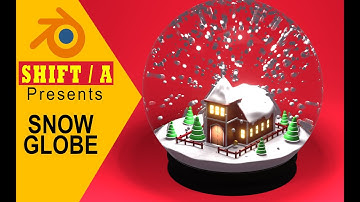 Snow Globe | blender 2.9 | 3D Modeling Process | BLENDER low poly