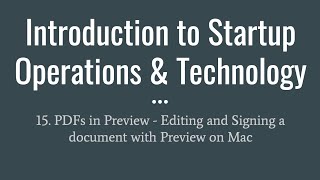 12.2 PDFs in Mac Preview - Editing and Signing a Document with Preview on Mac