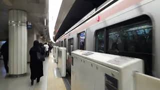 なんとなく電車：東京メトロ池袋駅：副都心線東急東横線西武線直通飯能行き（西武線内快速）発車光景　20240227_192023