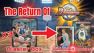 Bowman Basketball 2025-26 Blaster Boxes x3! Hunting For Rare Red Shield Rookies!
