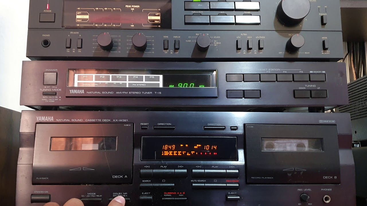 Platine Cassette Double Yamaha KX-W321 - Argentée - Occasion