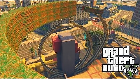 GTA 5 Online LOOP 2 LOOP WALLRIDE ( insane next gen custom race GTA V stunts )