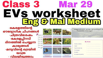 Class 3 Evs worksheet Mar 29/3 rd std evs worksheet 29/3/21/std 3 Evs worksheet 29/3/21/ Eng & mal