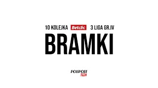 Betclic III liga 2025/2026, grupa: IV Kolejka 10:  Bramki