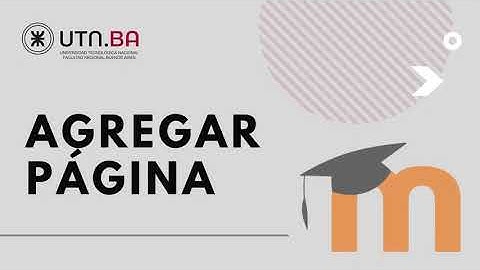 Tutorial de Página en Moodle