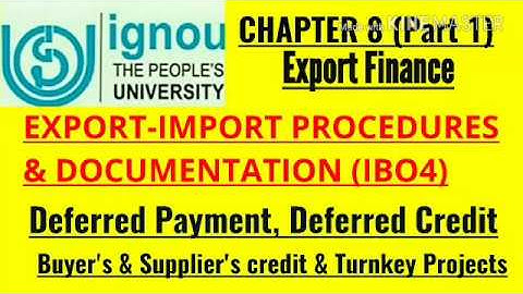 IGNOU- MISSION 70 %: M.COM IBO 4 CHAPTER 8 (PART 1) JUNE TEE EXPECTED Q&A