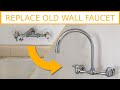 Wall mounted faucet replace repair, Glacier Bay