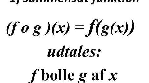 (1) stykkevis lineær funktion har gaffelforskrift og (2) sammensat funktion