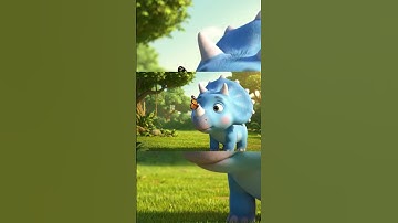 Baby Triceratops Encounters a Butterfly for the First Time 🦋 | Adorable Dino Loop Animation