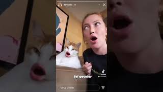 Danla Bilic Ve Kedisi Ile Komik Video