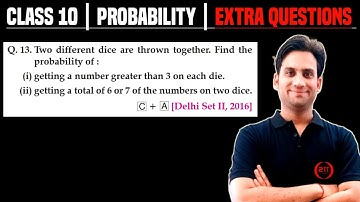 Two different dice are thrown together. Find the probability of : (i) getting a number greater than