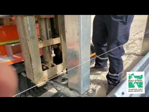 شاهد تركيب حواجز الطرق من منتجات حديد باز