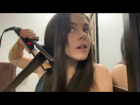 ASMR Doing my Hair (Soft-Spoken)