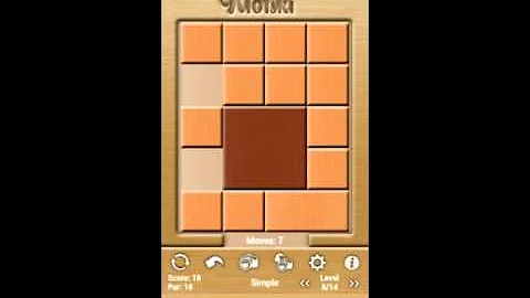 Klotski Simple Level 8/14 Par Solution