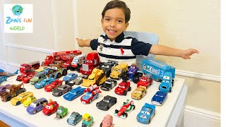 PLAYING WITH DISNEY PIXAR CARS, LIGHTNING MCQUEEN, TOW MATER, DISNEY CARS TOYS, TOY CARS, CARS MOVIE