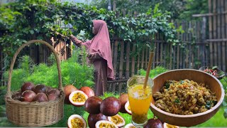 Passion fruit leaves are edible | passion fruit harvest | Living in the Village