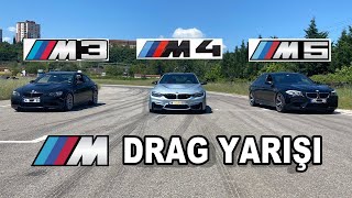 Bmw M Savaşi M3 Vs M4 Vs M5 Drag Race