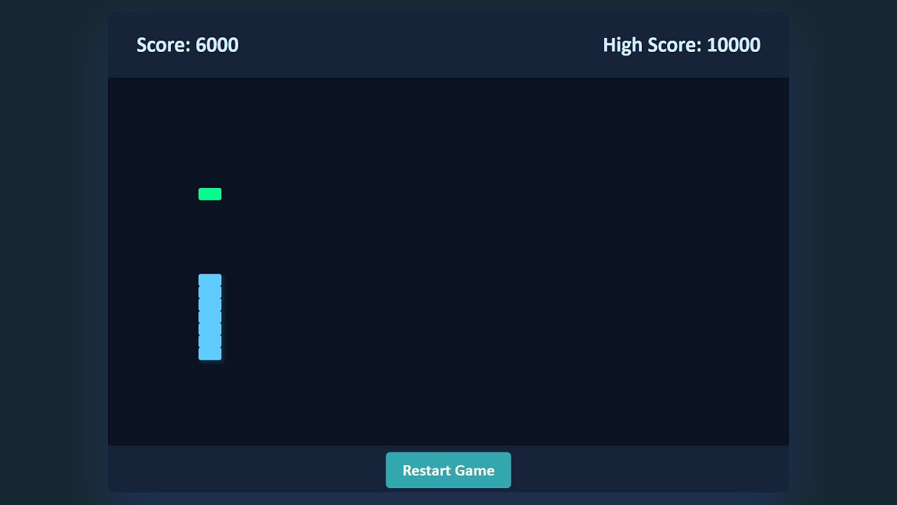 Beginner JavaScript Project – Snake Game Tutorial HTML, CSS ...