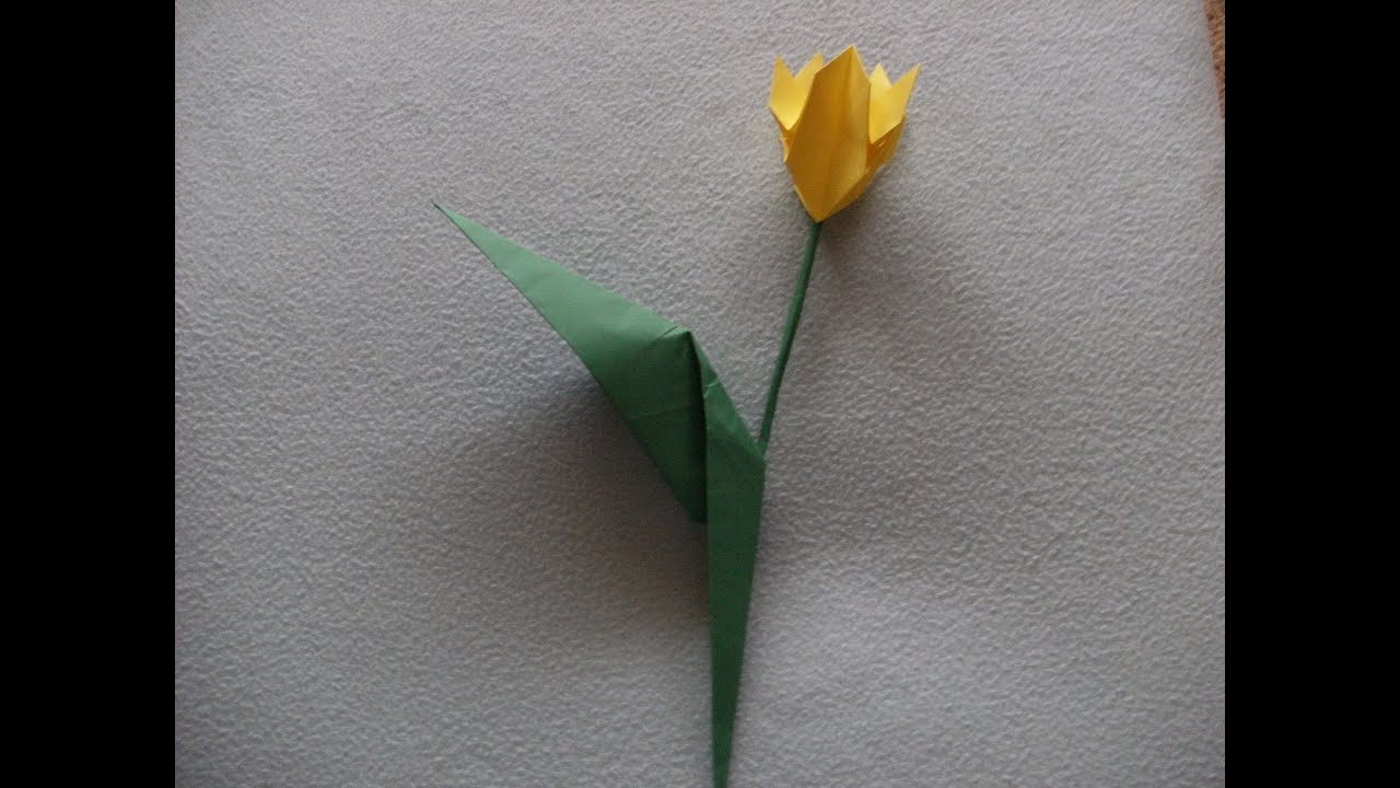 origami 3d TULIPAN instrukcja jak wykonać YouTube