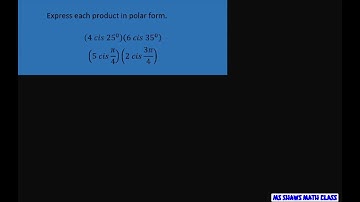 Express each product in polar form