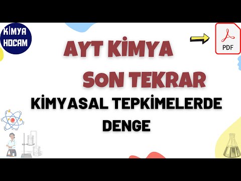 AYT Kimya Son Tekrar|Kimyasal Tepkimelerde Denge|16 Soruda Kimyasal Tepkimelerde Denge |AYT|TYT|YKS