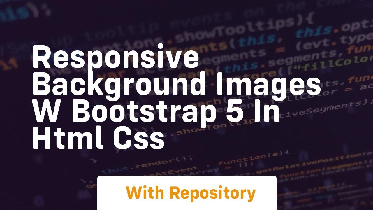 Responsive background images w bootstrap 5 in html css - YouTube